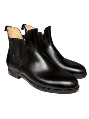 Vintage Black Riding Boots Chelsea Style Size 8 Handmade Italian Riding Boot